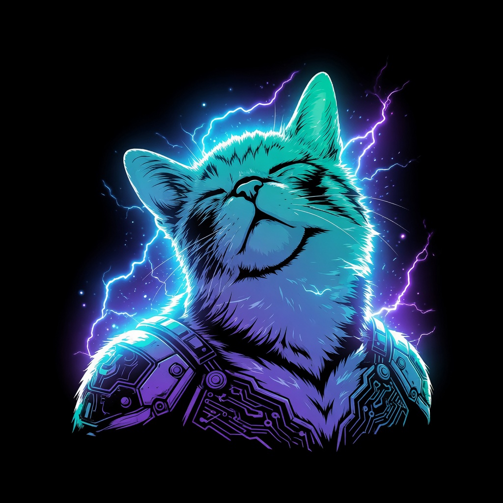 SolCate cyber cat mascot